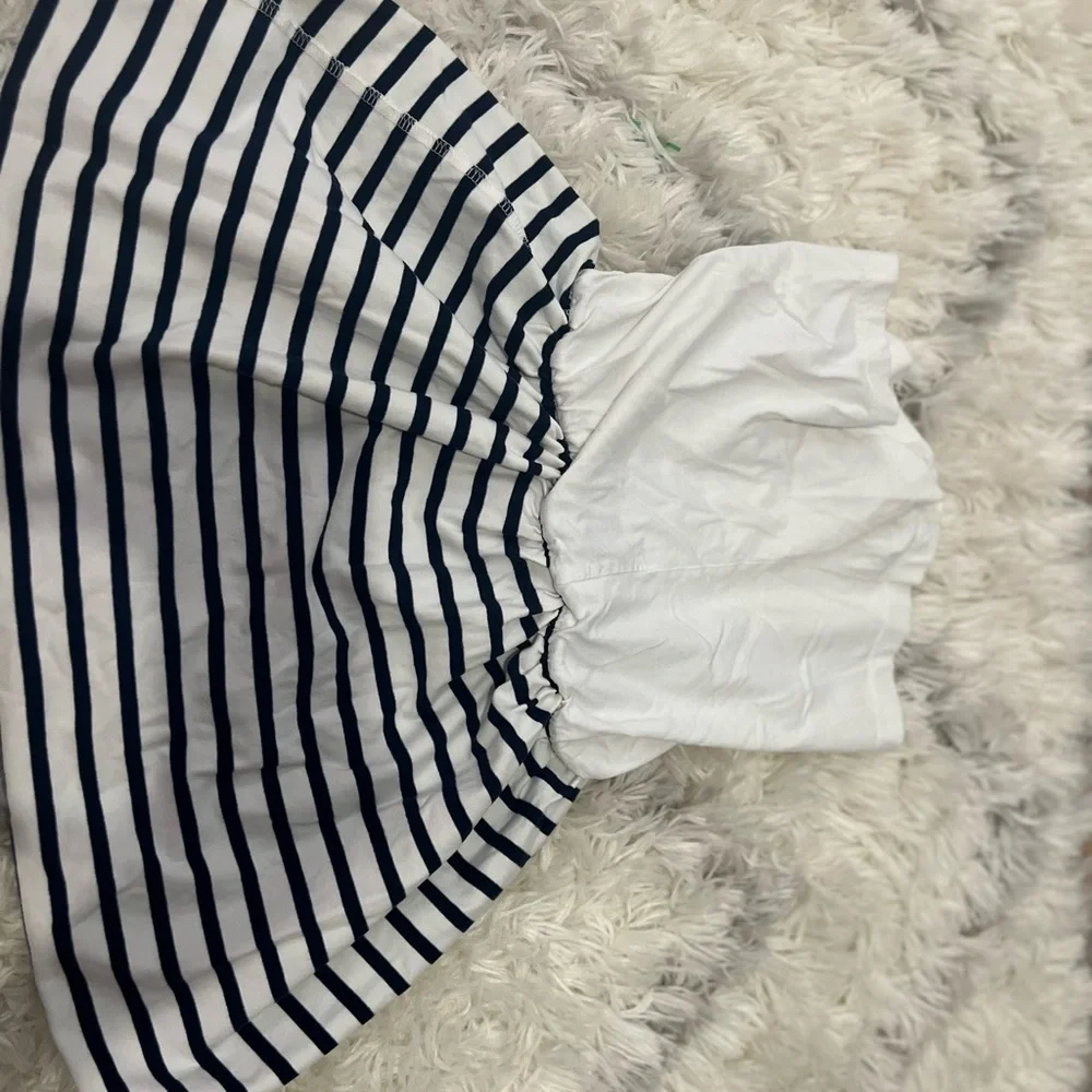 Cartier White and Navy Striped Garment - Picture 3 of 4